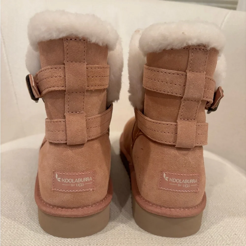 UGG KOOLABURRA Delene Mini In Mauve Pink Suede Warm Winter Booties Size 10